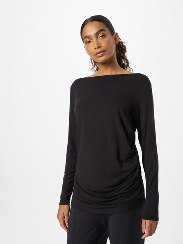 T-shirt fonctionnel CURARE Yogawear en noir : devant