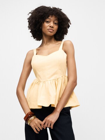 Top 'MIRANDA' de la TOPSHOP pe galben