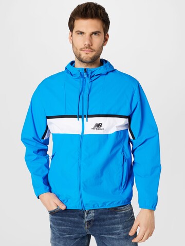 new balance Trainingsjack in Blauw: voorkant