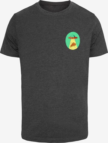 T-Shirt 'Ufo Pizza' Mister Tee en gris : devant