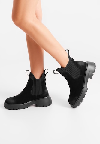 WODEN Chelsea Boots 'Isabella' i sort: forside
