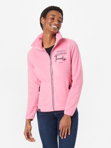 Soccx Fleece Jacket in Pink: front