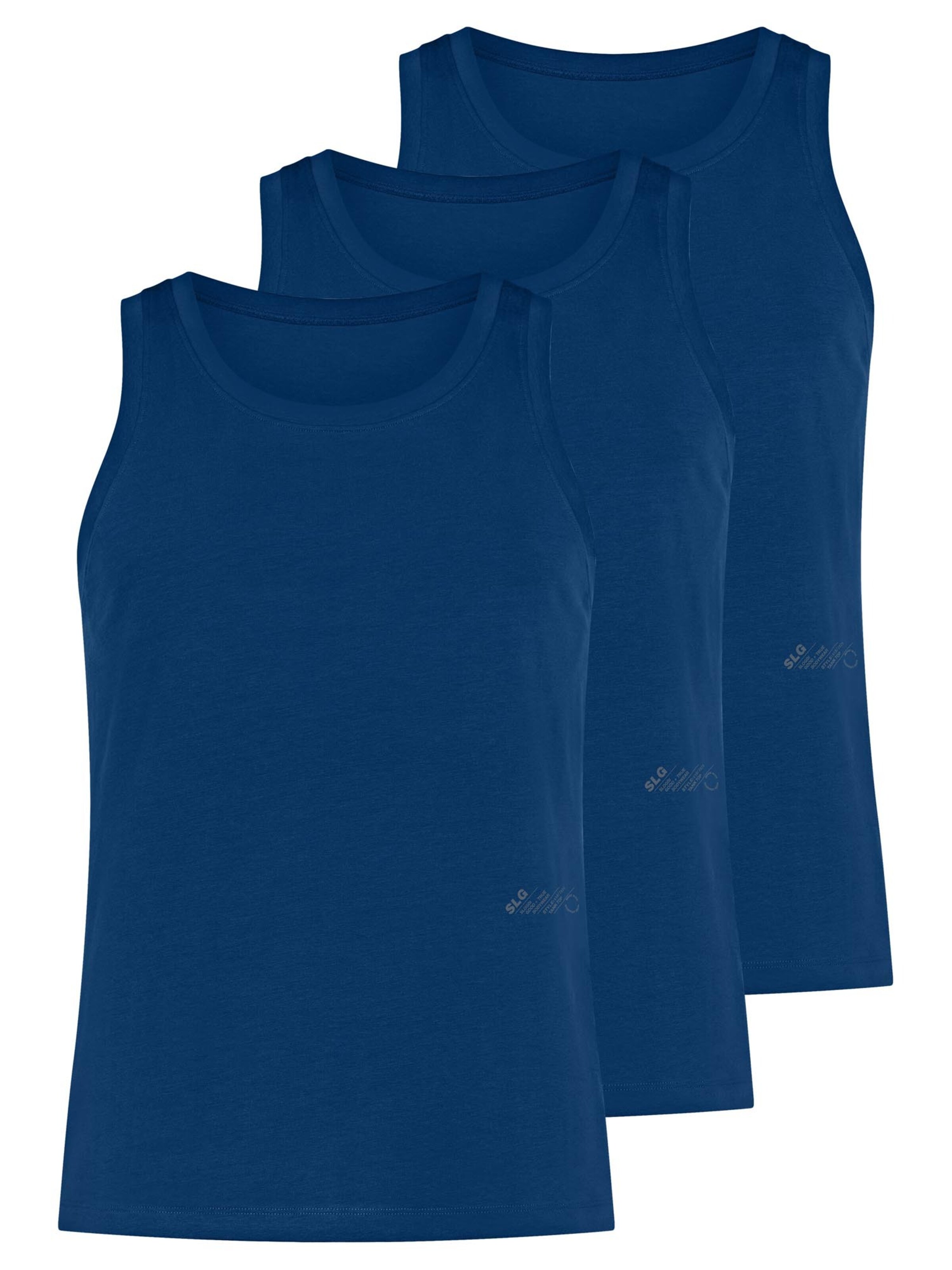 SLOGGI Undershirt 'SLG Base' in Blue: front