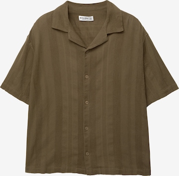 Pull&BearComfort Fit Košulja - zelena boja: prednji dio