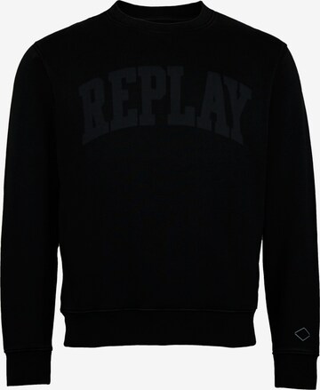 Sweat-shirt REPLAY en noir : devant