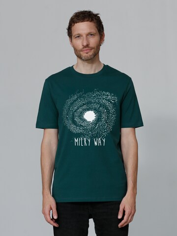 Watapparel T-Shirt ' Milky way ' in Grün: Vorderseite