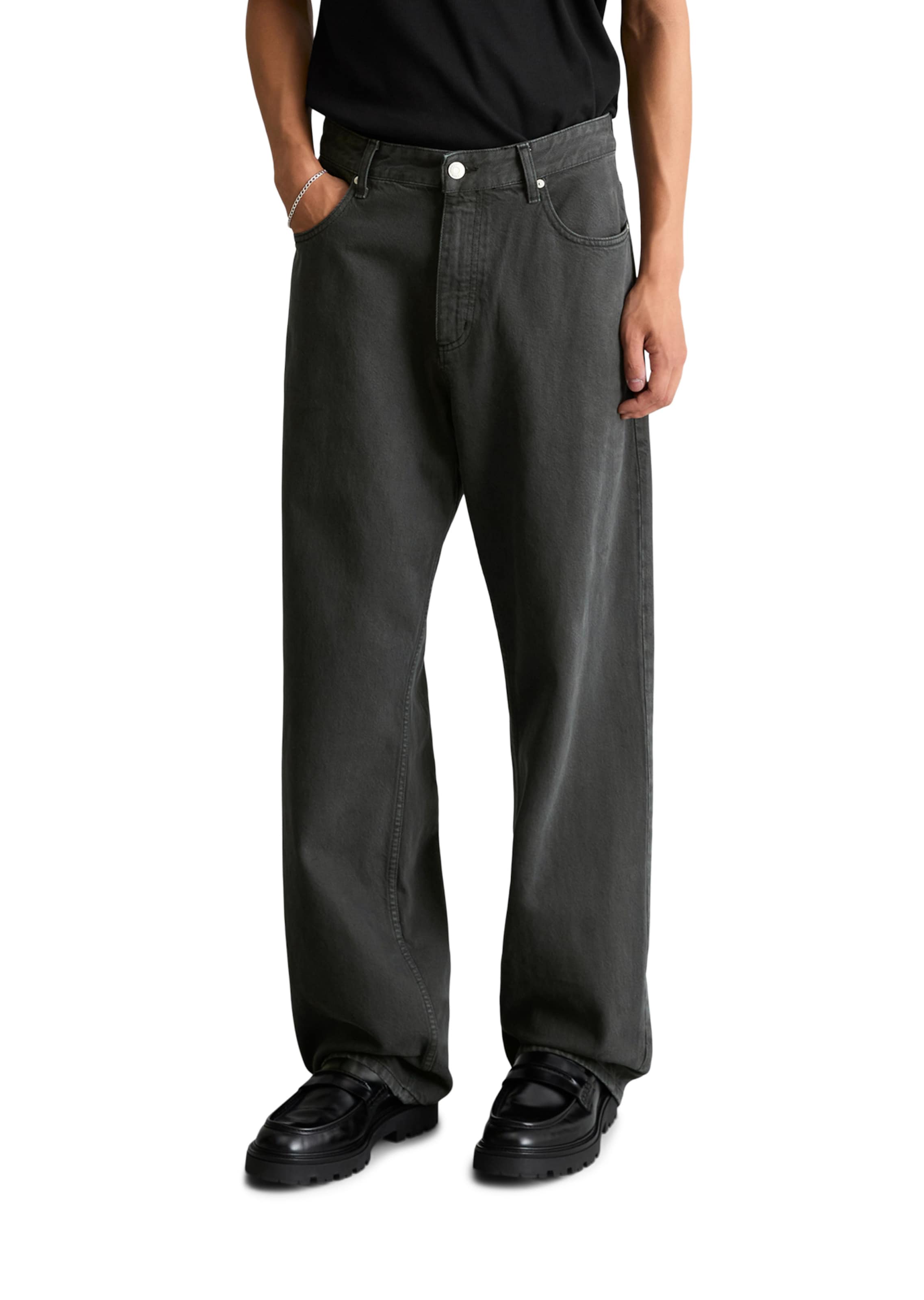 Marc O'Polo DENIM Loosefit Jeans in Groen: voorkant