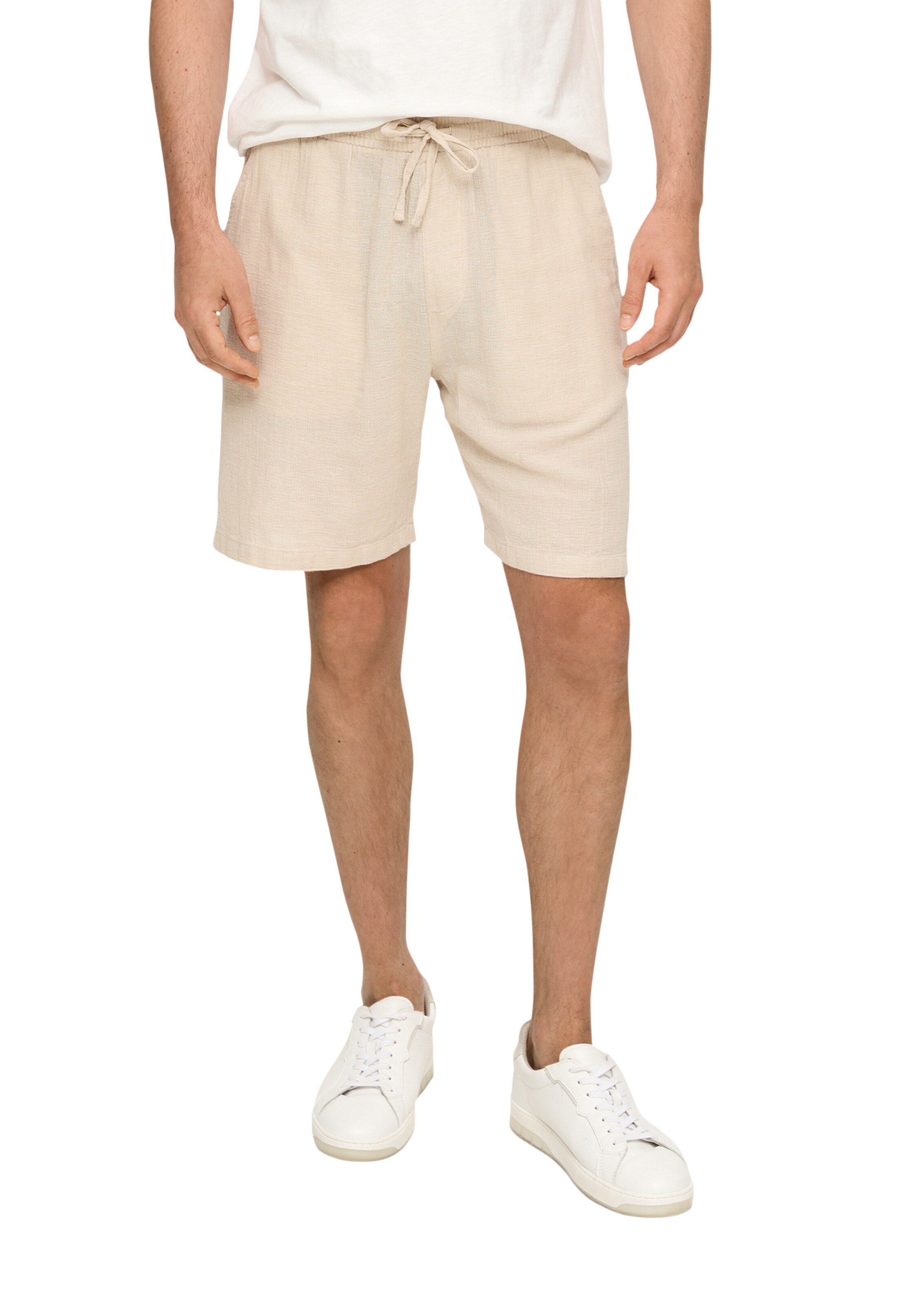 Wide Leg Pantalon s.Oliver en beige : devant