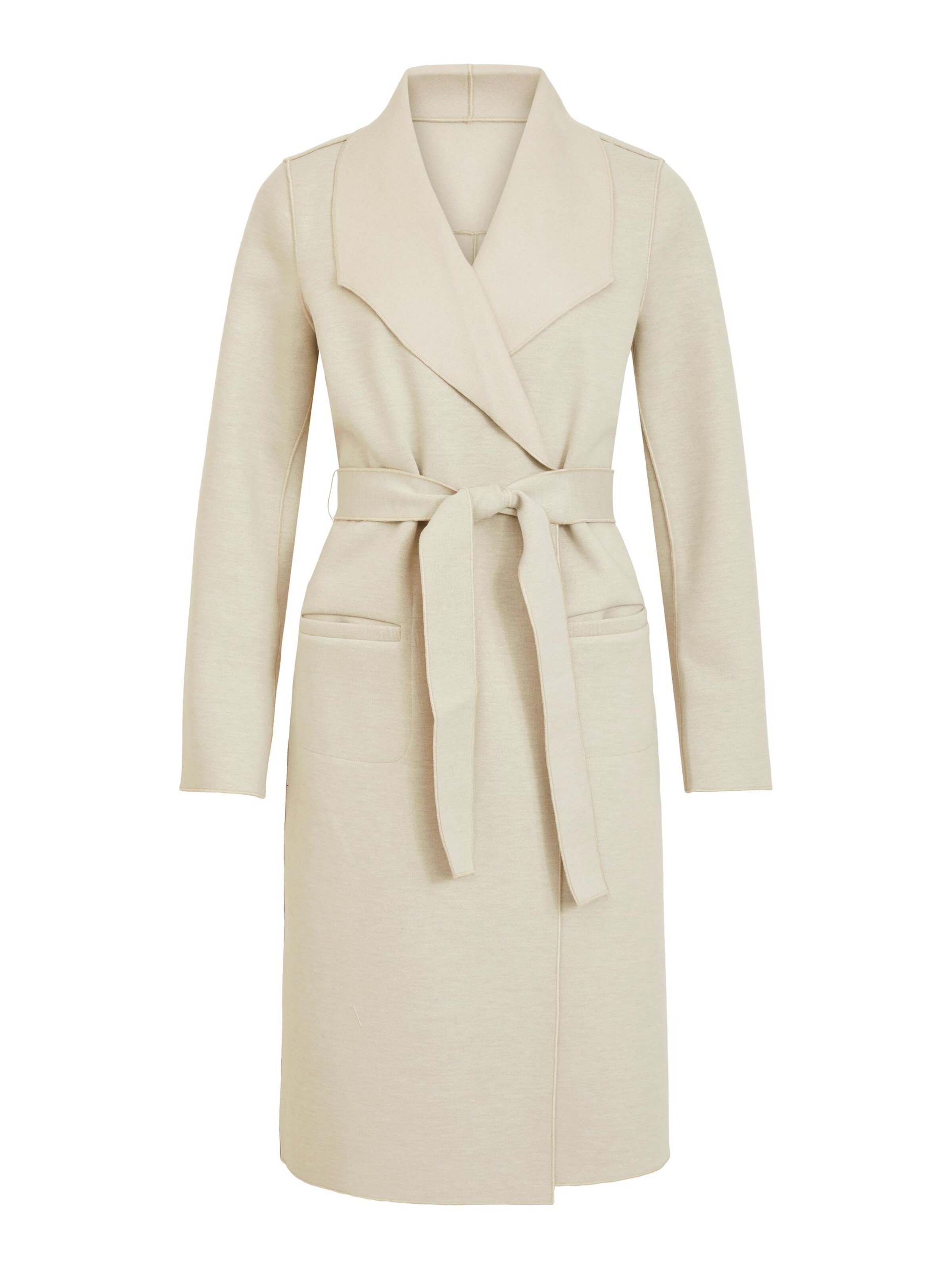 cream wool wrap coat