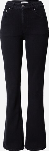 Gina Tricot Flared Jeans in Zwart: voorkant