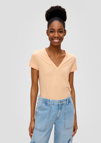 T-shirt QS en orange : devant