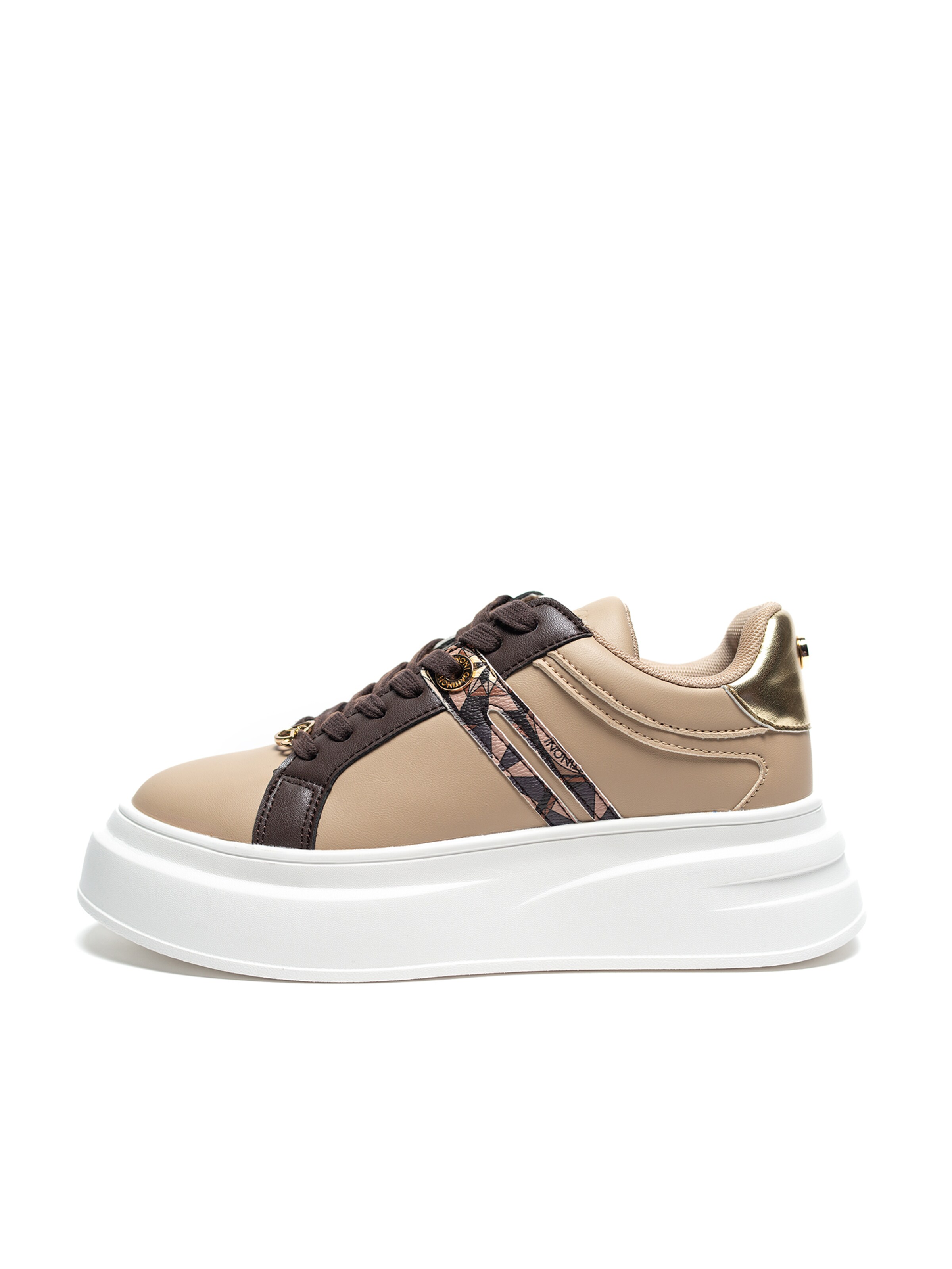 Gattinoni Sneakers laag in Beige: voorkant