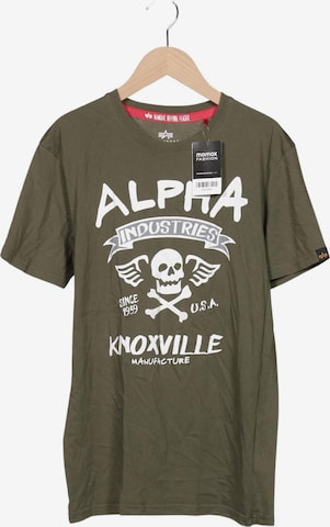 ALPHA INDUSTRIES T-Shirt S in Grün: Vorderseite