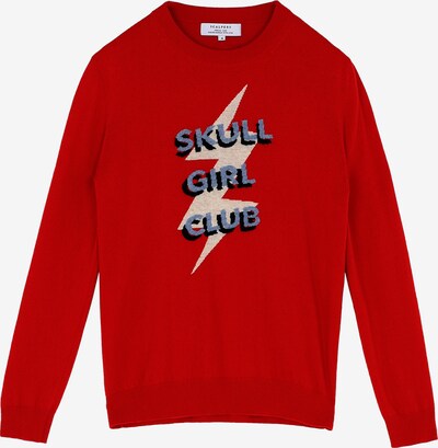 Scalpers Sweater 'Girl Club' in Beige / Dusty blue / Red / Black, Item view