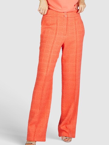 MARC AUREL Loose fit Pants in Orange: front