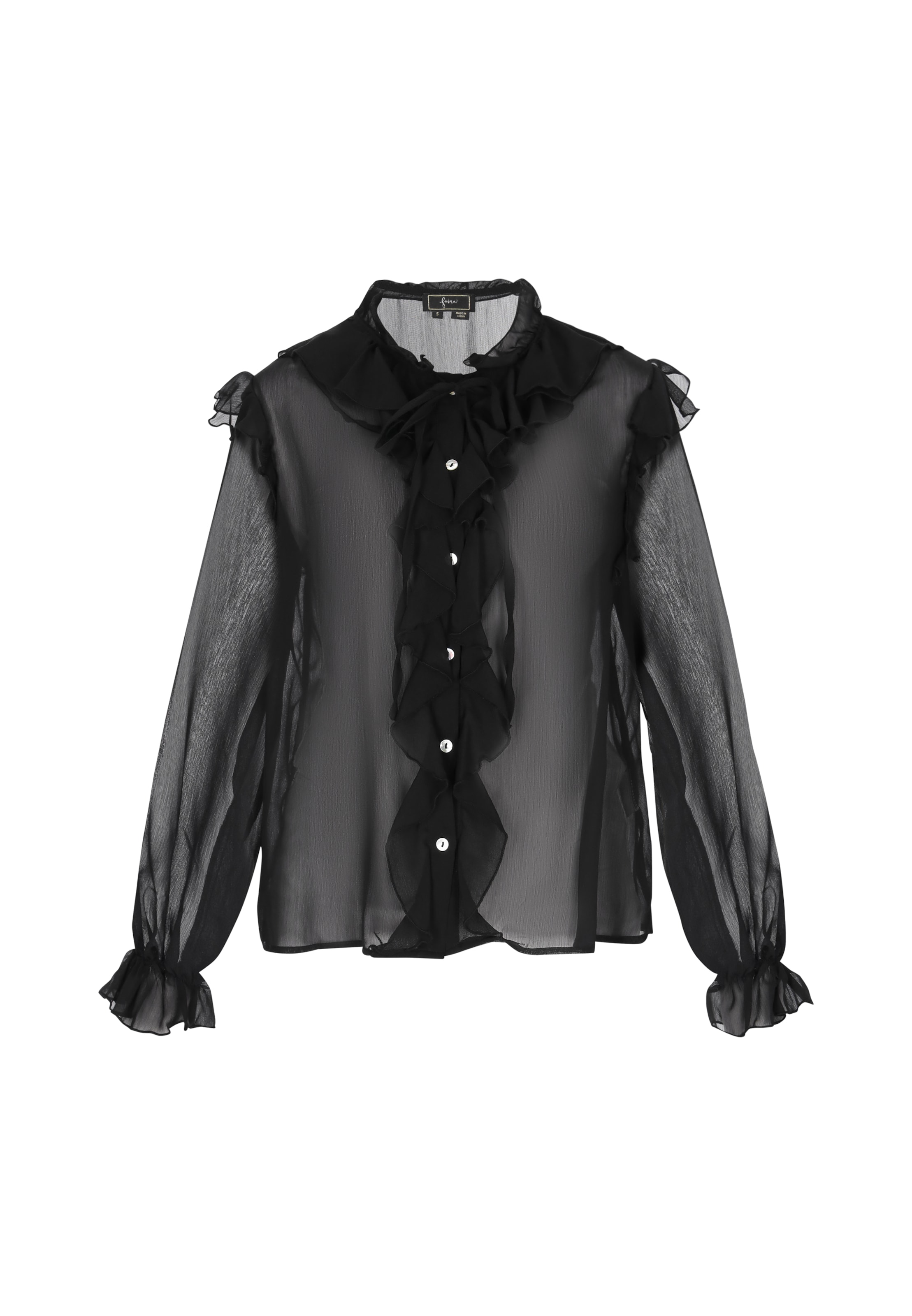 faina - Blusa en negro: frente