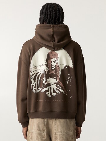 Pull&BearSweater majica - smeđa boja: prednji dio