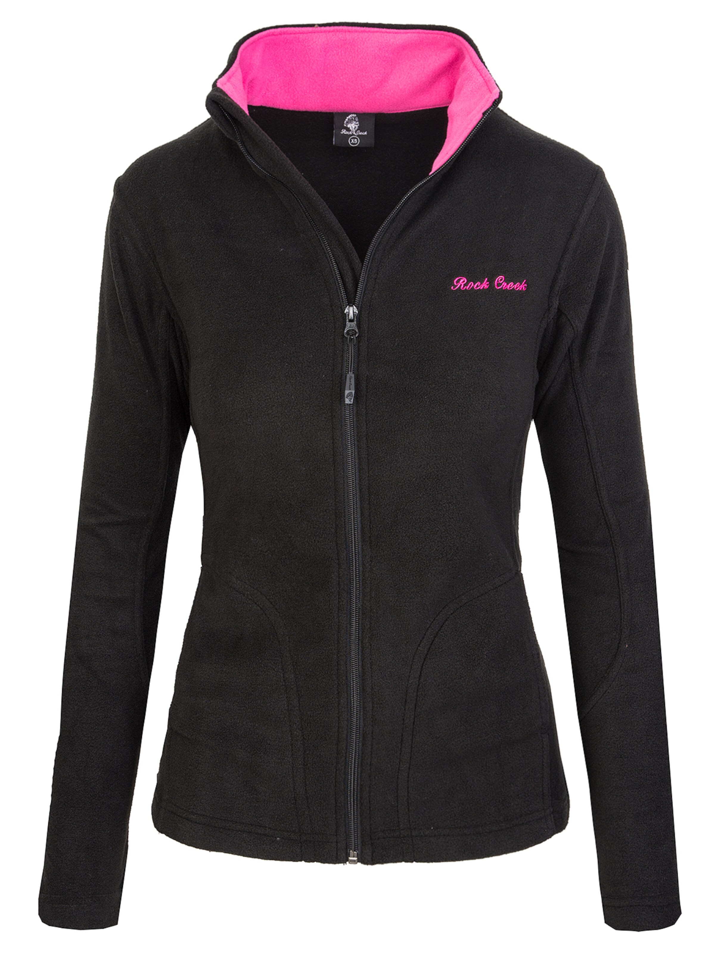 Rock Creek Fleecejacke in Schwarz: Vorderseite