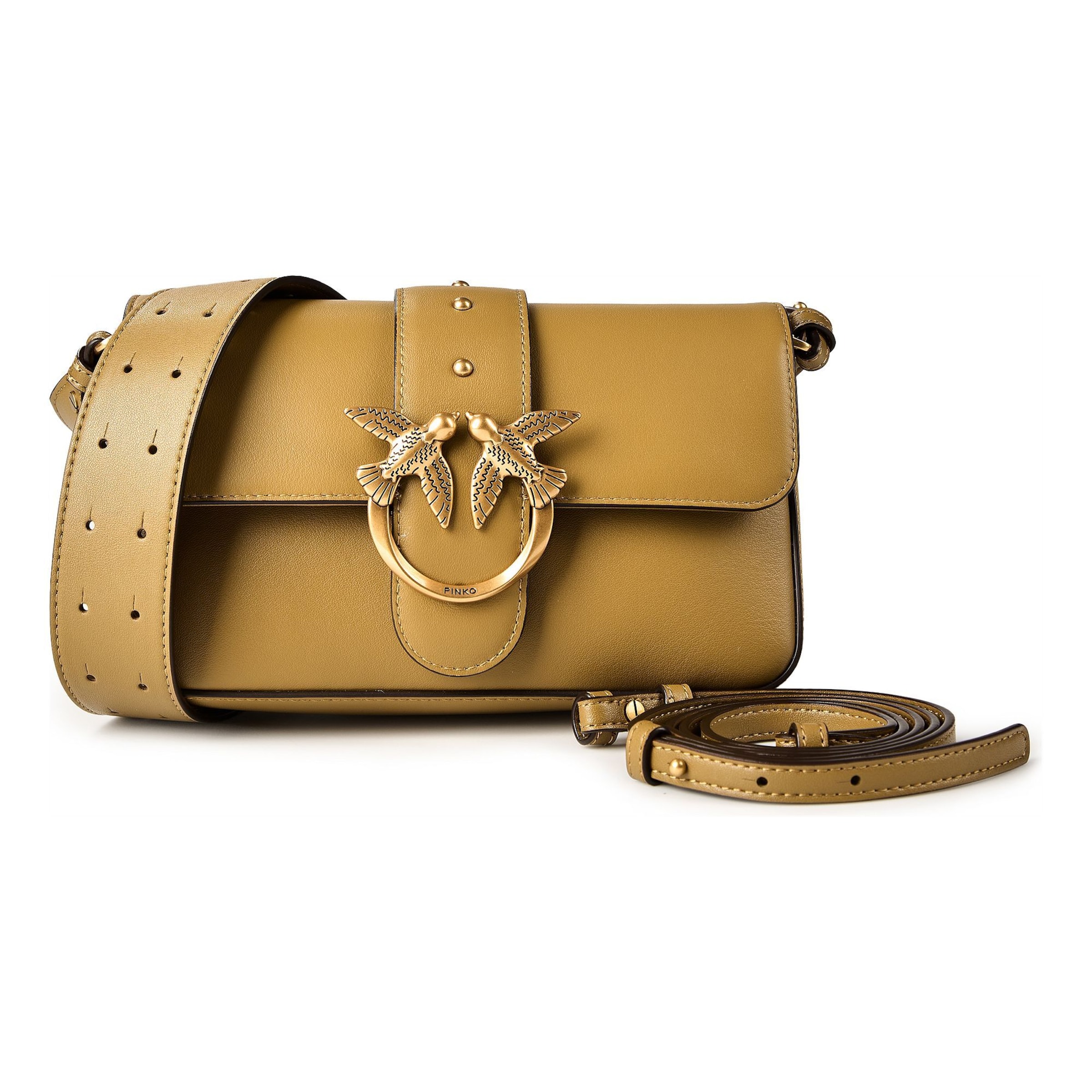 PINKO Umhängetasche 'Love One' in dunkelgelb, Produktansicht