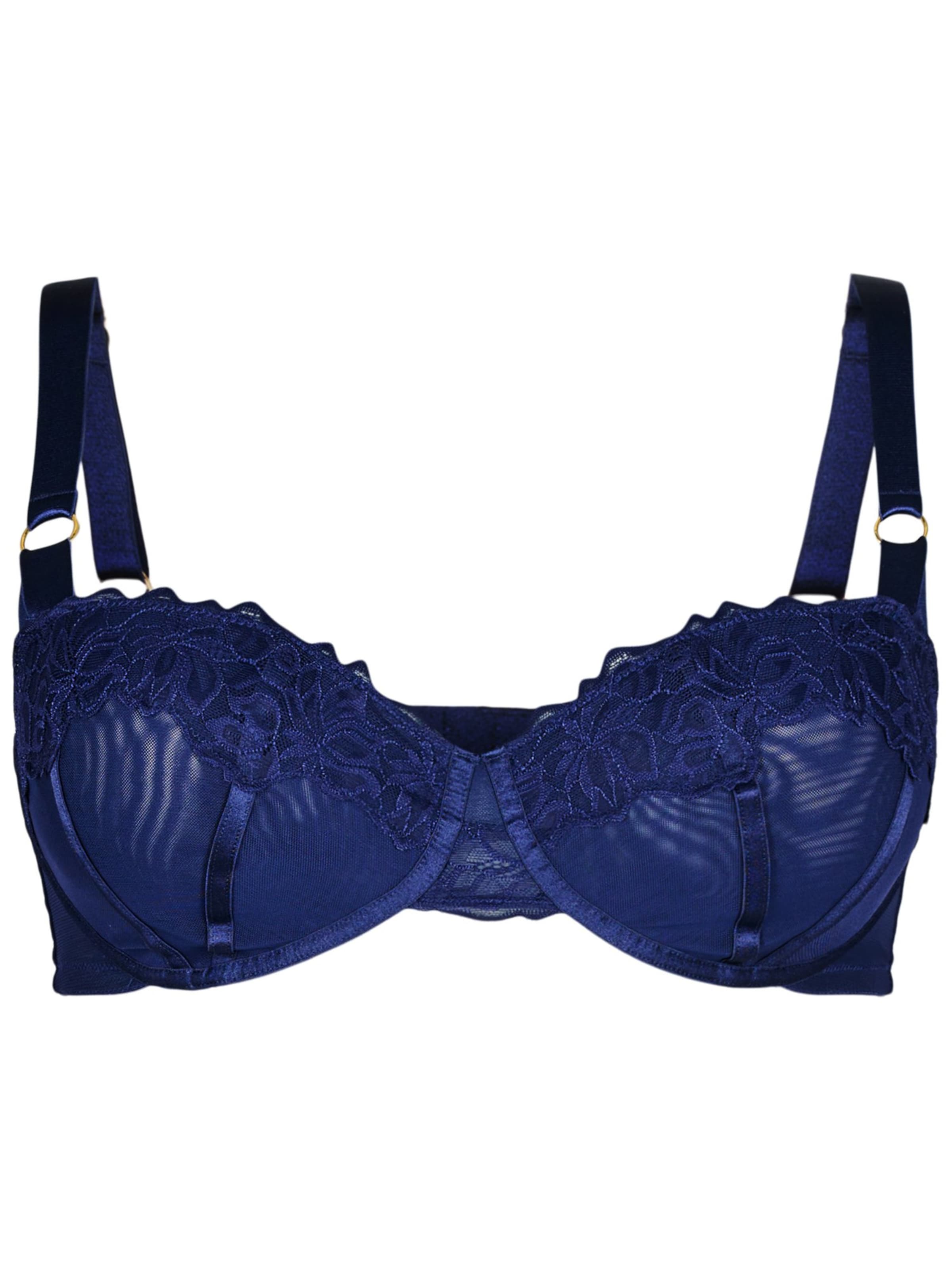 Devoted by Zizzi Балконет Бюстгальтер 'Lirene' в Синий: спереди