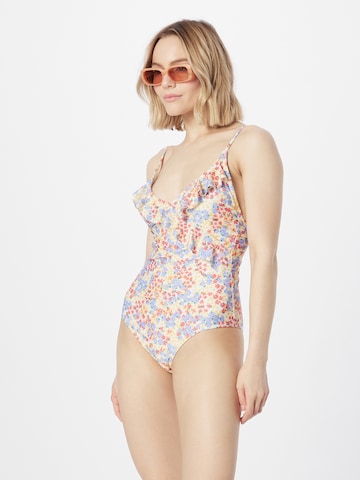 BeckSöndergaard Triangle Swimsuit 'Oline Bly Frill' in Mixed colors: front