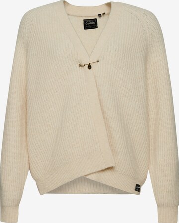 Superdry Knit Cardigan in Beige: front