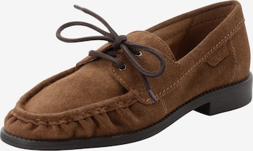 Tamaris - Zapatos con cordón en marrón: frente