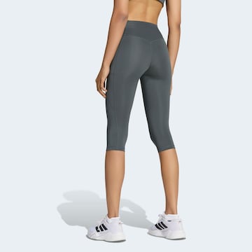 ADIDAS PERFORMANCE Skinny Workout Pants in Grey