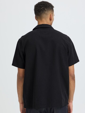 BLEND Comfort fit Button Up Shirt ' BHAban Cuba Linen Mix ' in Black