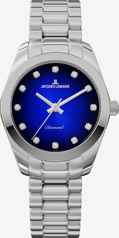 Jacques Lemans Analoguhr in Silber: Vorderseite