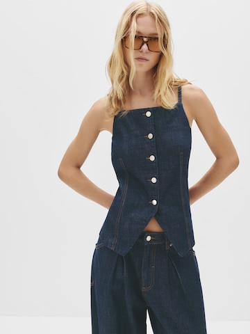 Pull&Bear Gilet in Blauw: voorkant
