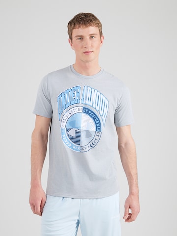 Tricou funcțional 'VARSITY CREST' de la UNDER ARMOUR pe gri: față