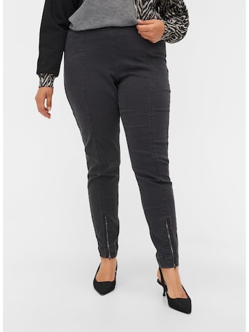 Zizzi Skinny Jeggings in Grijs: voorkant