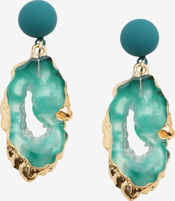 SOHI Earrings 'Wilmer' in Blue: front