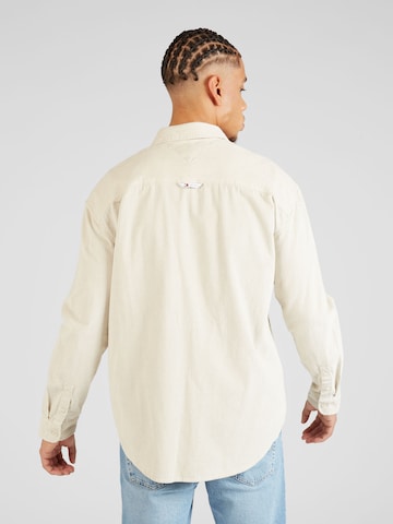 Tommy Jeans Comfort fit Button Up Shirt in Beige