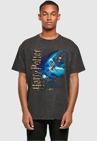 T-Shirt 'Harry Potter - Harry Smiles At Hogwarts' ABSOLUTE CULT en gris : devant