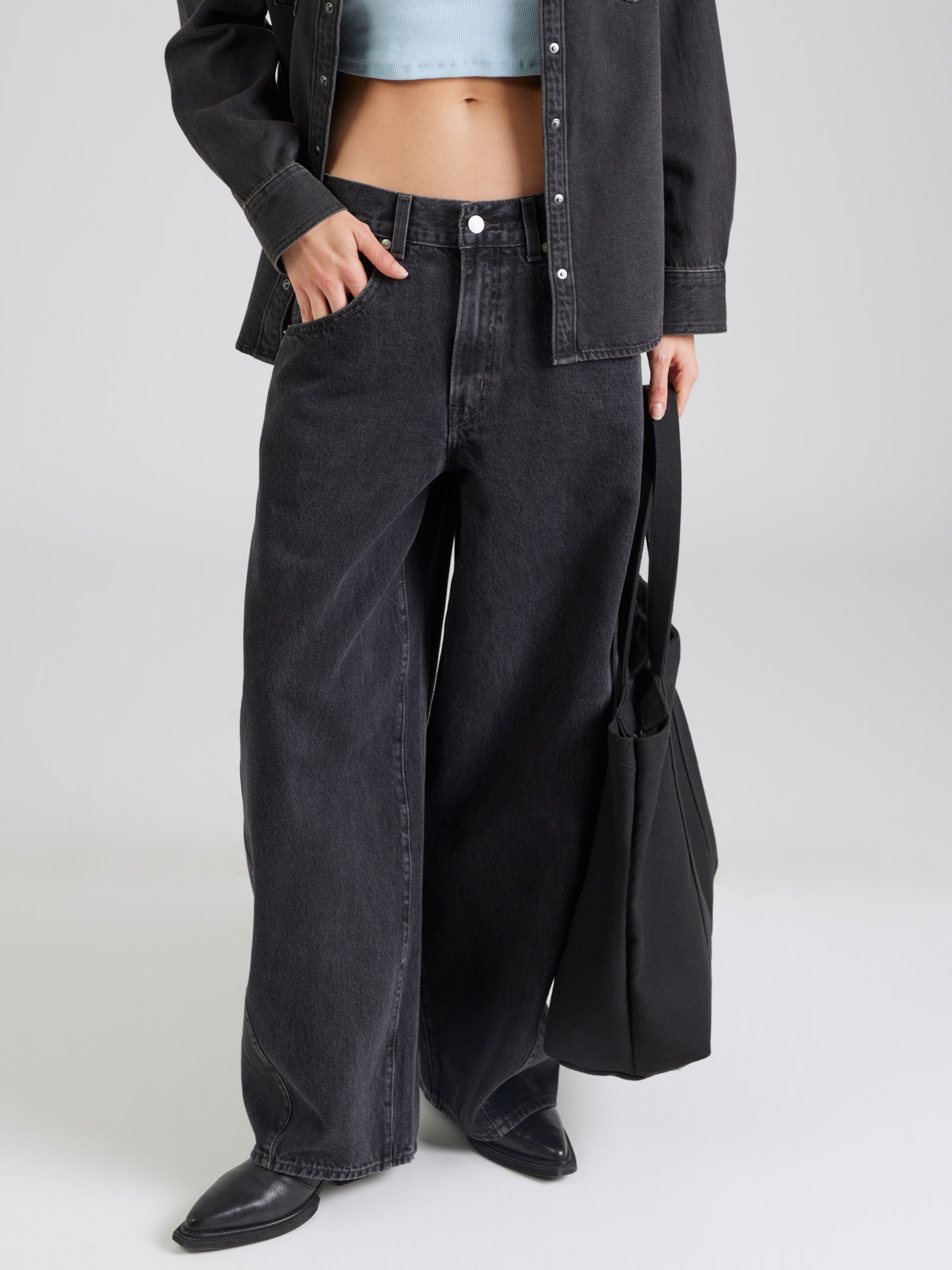 LEVI'S ® Baggy Jeans 'Super Baggy Barrel' in Black Denim | ABOUT YOU