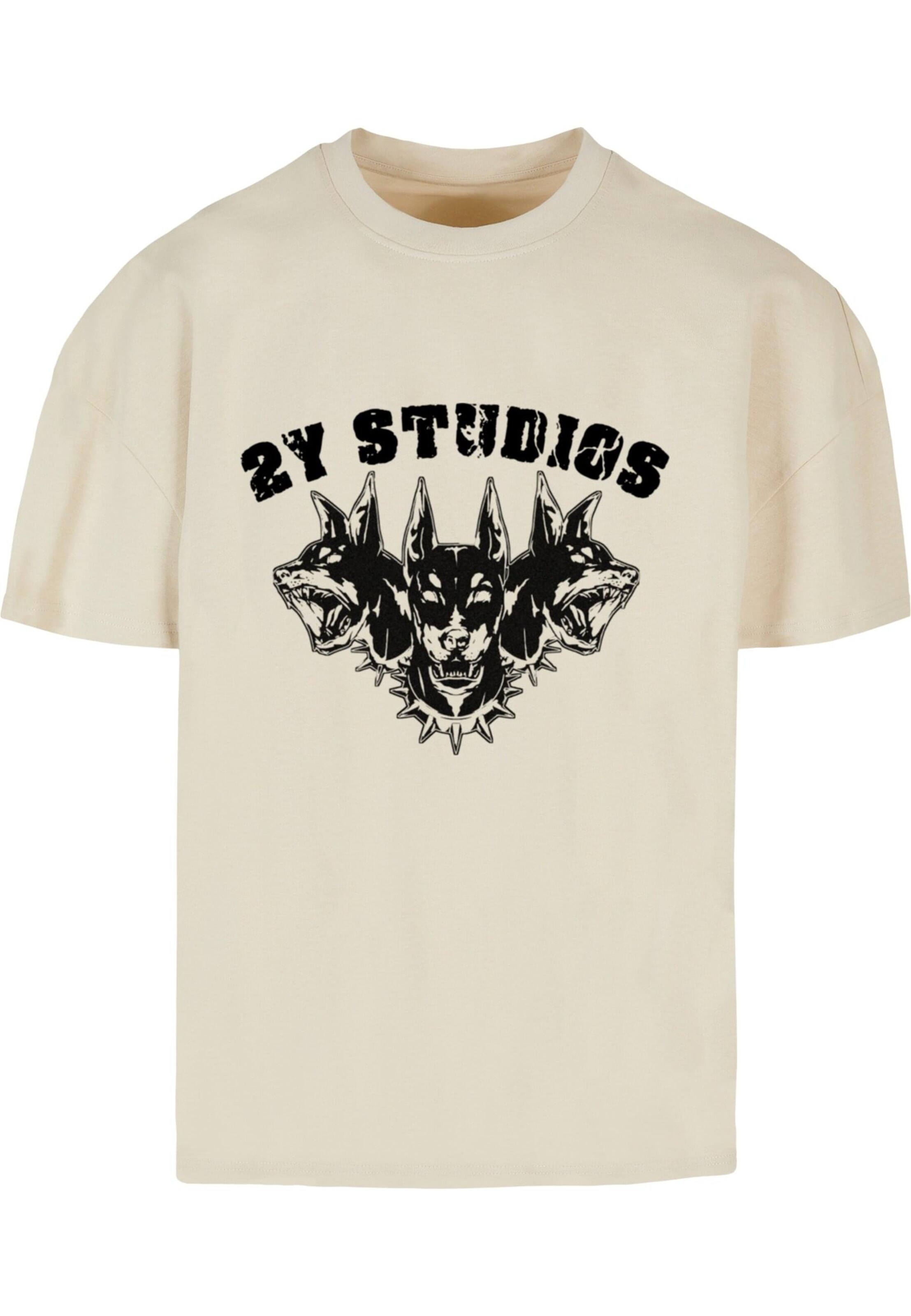 T-Shirt 'Dobermann' 2Y Studios en beige : devant