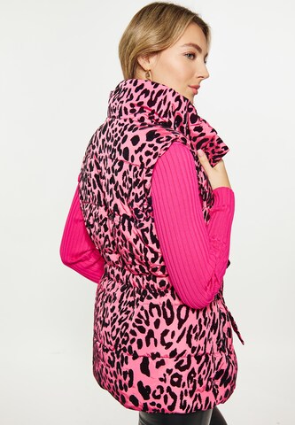 Gilet di faina in rosa