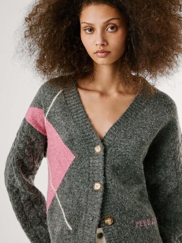 Pepe Jeans Knit cardigan 'Cecily' in Grey