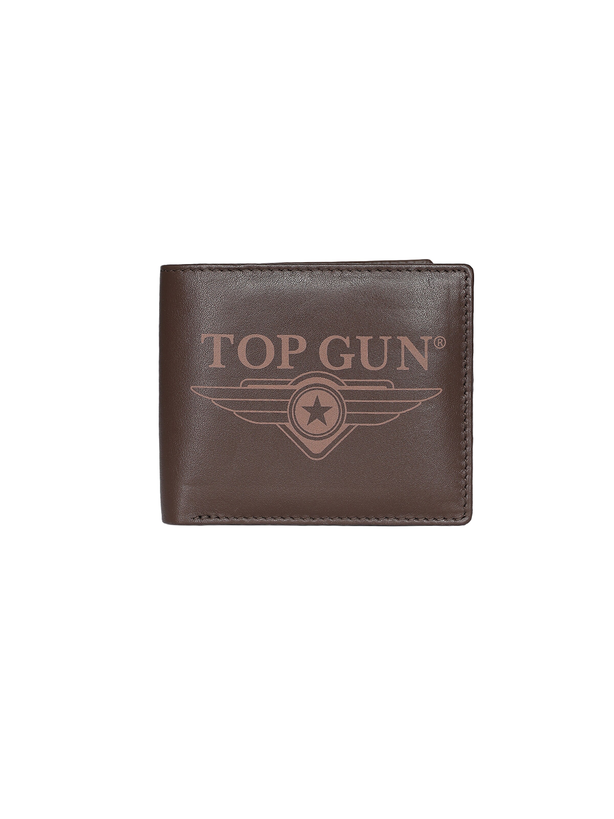 TOP GUN Wallet in Brown: front