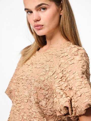 PIECES Bluse 'GRETCHEN' i brun