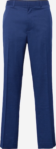 BURTON MENSWEAR LONDON Regular Trousers with creases in Blue: front