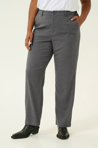 KAFFE CURVE Loose fit Pants 'Merla' in Grey