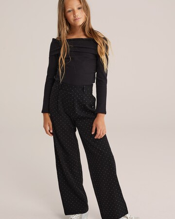 WE Fashion - Loosefit Calças em preto