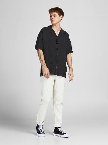 JACK & JONES Comfort fit Button Up Shirt 'Malibu' in Black