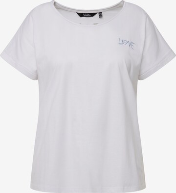 T-shirt Ulla Popken en blanc : devant