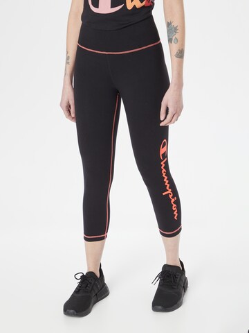 Champion Authentic Athletic Apparel Skinny Športne hlače | črna barva: sprednja stran