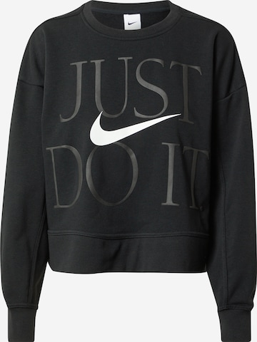 NIKE Athletic Sweatshirt in Black: front