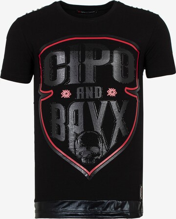 CIPO & BAXX T-Shirt ARROWHEAD mit Logo Print in Schwarz: predná strana